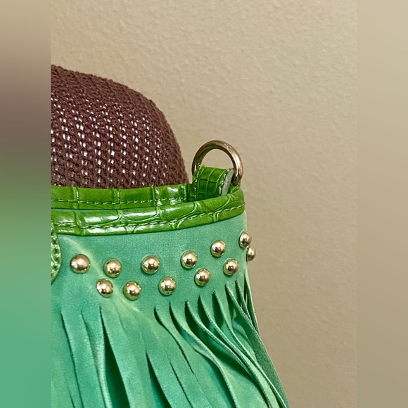 Fringe & Studs Suede Purse - Picture 7 of 13